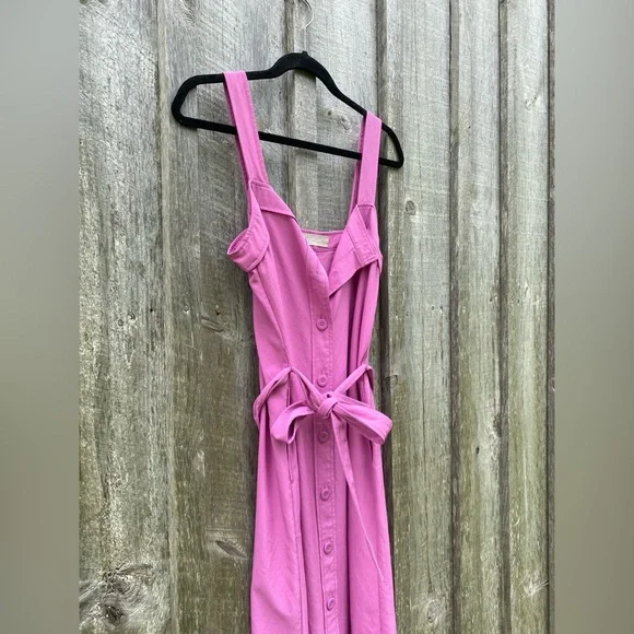 EVERLANE Japanese go weave picnic dress magenta size 2 - Picture 7 of 11